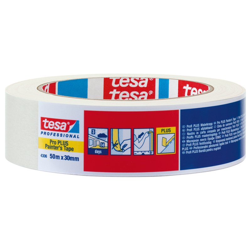 tesa ruban de masquage peintre 4306 Profi Plus, 50 mm × 50 m